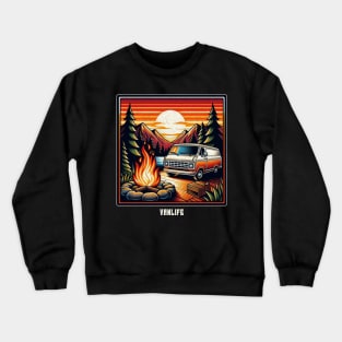 Vanlife sunset firepit Crewneck Sweatshirt